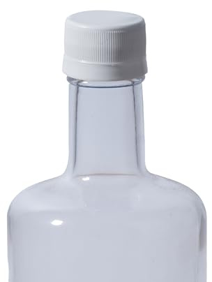 Brandprint - confezione da 100 Tappi autosigillanti in plastica, per imboccatura standard PP28. Per bottiglie di acqua, vino, bevande e succhi. Colore (Bianco).