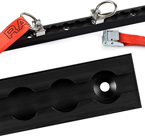 Racefoxx Aluminium Airlineschiene schwarz 1m eckig Zurrschiene Verladeschiene