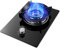 IBOWZ Burner Gas Cooker gas hob 32CM Built-in Gas Hob, 1 Burners Black Tempered Glass Gas Hob Cooker ， With Flame Failure Protection And 5.0kW Triple Ring Burner [Energy Class A] [Energy Class A]