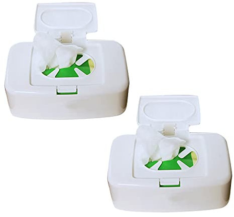 Feuchttücher Box, Feuchtes Toilettenpapier Box, Feuchttücherbox Baby, Aufbewahrungsbox mit Deckel für Feuchttücher, Feuchttücher Spenderbox Baby, Kunststoff Feuchttücher Spender für Zuhause Auto