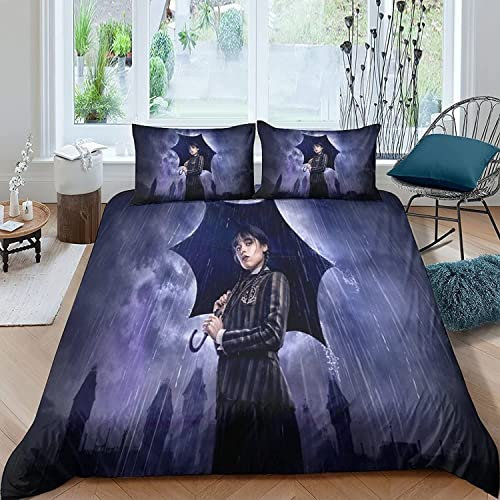 Zbeiba Bettwäsche 135x200 Mädchen Bettwäsche-Sets 3 Teilig für Jungen Schlafzimmer Atmungsaktiv Mikrofaser Bettbezug mit Reißverschluss(A5,135x200cm+2x80x80cm)