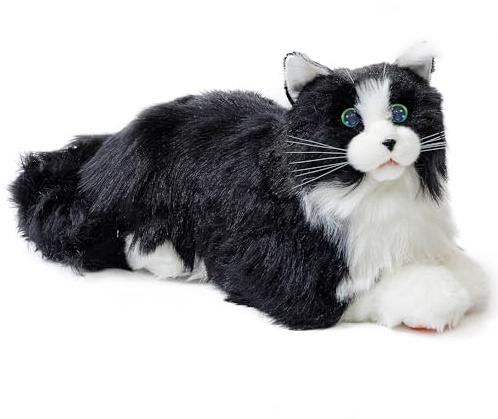 metaCat Bicolour - Juguete Robot Gato de Peluche Interactivo Compañero Mascota Electrónica con Comando de Voz e Interacción Rica, Regalo para Personas Mayores, Niños y Adultos | Carga Tipo-C