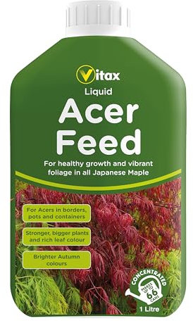 Vitax Liquid Acer Tree Feed, Promotes Healthy Leaf & Root Growth, Suitable For Borders, Pots & Containers 1 Litre (makes 300L of Feed)
