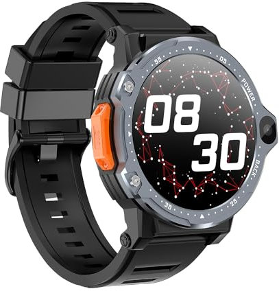 4G LTE GPS Android 8.1 SIM Smart watch 16/64GB Memory Google Play Heart Rate Monitor Dual Cameras Satellite Nevigation Smartwatch (Black, RAM 4GB ROM 64GB)