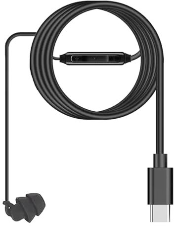 Hlagmix auricular con cable con micrófono, auricular de un solo lado con cable,Monoauricular intrauditivo con cable de un solo lado | Auriculares con cancelación de ruido, llamadas claras, auriculares
