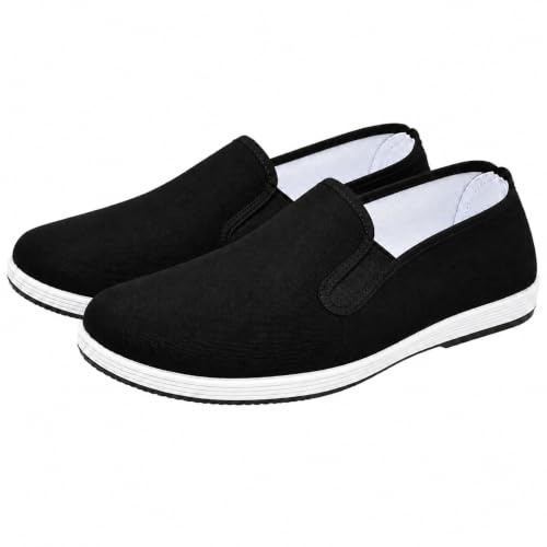 Tai Chi Shoes Chinese Traditional Old Beijing Kung Fu Martial Arts Canvas Footwear for Men/Women, Non-Slip Rubber Sole, Lightweight Durable.
