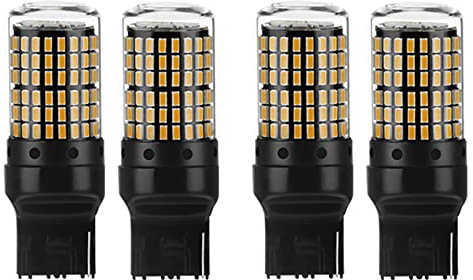 GNURBDILFO 4St Bil LED-Lampor 3157 P27-7W T25 LED P27W Canbus- Hög Effekt Inget Felfritt Backljus Sväng Bromslampa