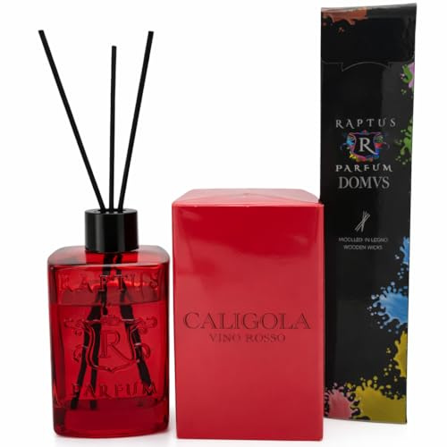 Profumatore Ambiente con Bastoncini RAPTUS 300 ml – Diffusore Fragranza per Casa, Bagno, Camera e Ufficio – Lunga Durata (Caligola)