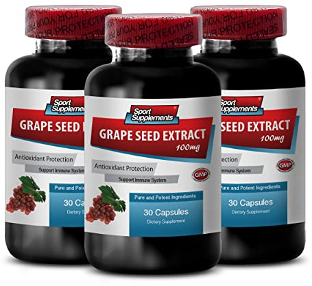 Oligomeric proanthocyanidins - Grape Seed Extract - Grape Seed Extract Capsules - Grape Seed Extract Capsules - Grape Seed Supplement - Grape Seed resveratrol - Prevent high Pressure - 3B 90 Capsules