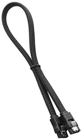 CableMod ModMesh Sleeved SATA 3 Cable (Black, 30cm)