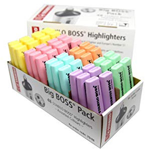 STABILO - Textmarker - BOSS ORIGINAL Pastel - 48er Pack - mit 6 verschiedenen Farben