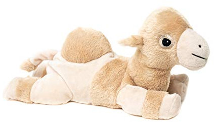 Habibi Plush Wärmekissen/Stofftier f. Kinder und Erwachsene – 1946 Kamel mit Hirsefüllung, Wärmekuscheltier zum Erwärmen in der Mikrowelle/Backofen, ideal auch für Babys