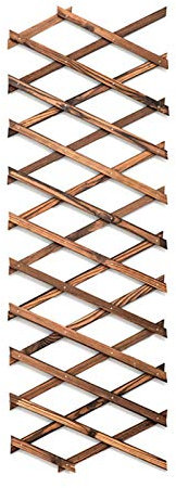 Holzspalier Rahmen Dekoration Outdoor Garten Pflanze Klettern Ausziehbar Zaun Holz Spalier 150 x 37 cm, 0,7 cm dick