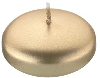 Bougies Flottantes Or 2,6 x 4,2 cm, 8 Bougies