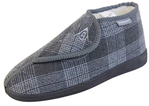 Dunlop Mens Adjustable Touch Fastening Orthopaedic Boot Slippers