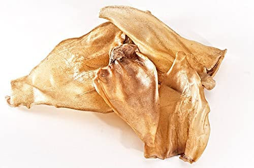 123... Hund dabei! - Büffel-Ohren 100 Stück - Rinderohren für Hunde - Natur - magerer Snack für Zwischendurch - Vorratspaket - Kalorienarm - Natürlich - schonend getrocknet (Rinderohren 100 Stück)