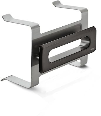 Gedotec Dispensador de pañuelos cosméticos, acero | 1 pieza Premium dispensador apertura negro | H7810 | Sistema de organización | para cada caja de pañuelos cosméticos habituales | para atornillar,