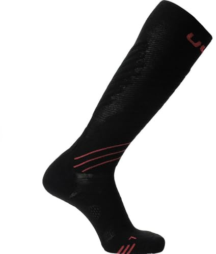 UYN Damen Ski Comfort One Socken, Black/Pink, 39/40