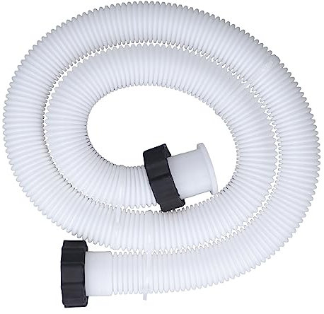 Haofy Leakproof White Pool Pump Replacement Hose, 1.5m x 1.6in Diameter, PE Material, Ground Pools, Hot Tubs, Spas, Gardens, Lawns