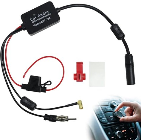 Autoradio Antennenverstärker 12V DAB Splitter Antennenverstärker Auto Antennen für DAB/FM/AM Radio Universal Nachrüsten Stecker Signal Adapter für Audio Stereo Digital Autoradio Autos Boote LKWs