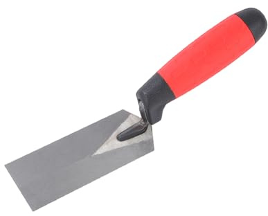 Masonry Steel Margin Trowel, 5 x 2 Inches, High-Hardness Carbon Steel Blade, Ergonomic Rubber Handle