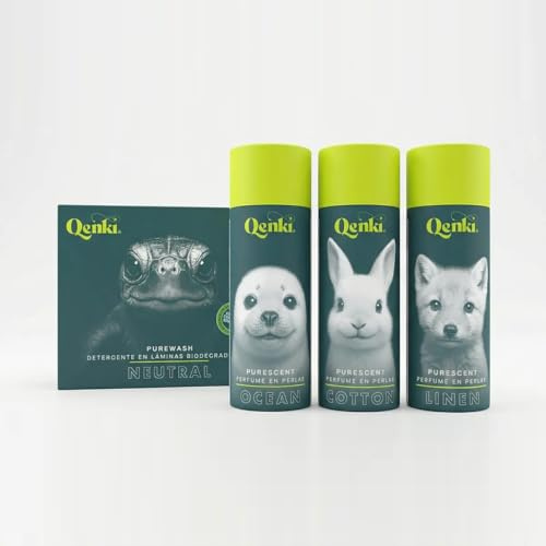 Pack Ahorro: Sistema Completo 60 Lavados | Detergente en Láminas + 3 Perfumes en Perlas (Cotton, Linen, Ocean)