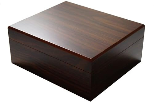 GERMANUS Sigari Humidor con igrometro e umidificatore Manuale Marrone