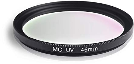 Ares Foto® Filtro UV MC. Alluminio e vetro ottico. Idrorepellente e antigraffio. Per Canon Sony Nikon Leica Fujifilm Panasonic Pentax Sigma Tamron Pentax (46mm)