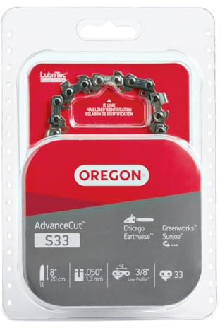 Oregon Chainsaw Chain for 8 Bar, 3/8 LP, .050 Gauge, 33 Drive Links