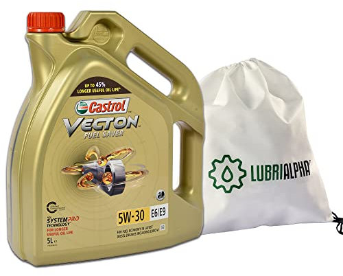 Olio motore veicoli commerciali diesel 5w30 lubrificante Castrol Vecton Fuel Saver 5W-30 E6/E9 con Portachiavi Cavatappi conf. 2x5lt