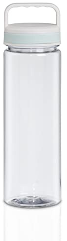 Xavax Trinkflasche, 900 ml (Wasserflasche auslaufsicher, Getränkeflasche mit praktischem Henkel und Schraubverschluss, lebensmittelecht, durchsichtig) blau