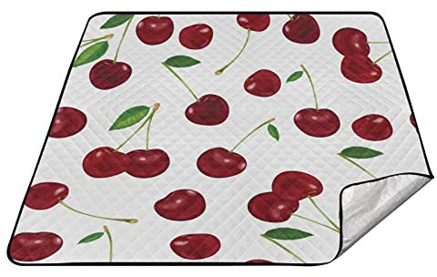 Große Picknickdecke Bodendecke mit Stauraum für Picknick, Kirsche
