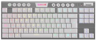 Redragon - Horus Teclado Mecánico TKL Gaming Inalámbrico RGB - Switch Rojo - Español - Blanco