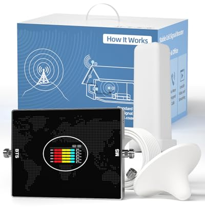 Amplificatore Segnale Cellulare- Ripetitore Segnale Cellulare a Bande 20/8/3/1/7 per Operatori Europei Wind Tre,TIM,Vodafone e Iliad-Amplificatore 4G/3G per Dati e Chiamate, ideale per Casa e Ufficio