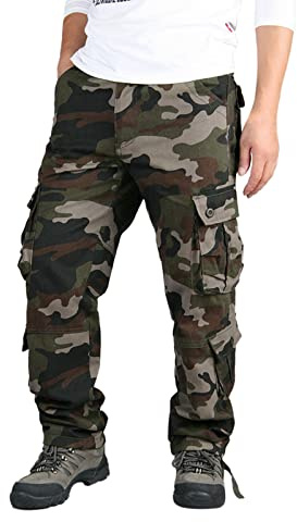 Pantalon cargo camouflage pour homme, vêtement de travail de plein air, pantalon de combat, pantalon de survêtement léger et confortable, jambe droite, pantalon de jogging tactique décontracté,