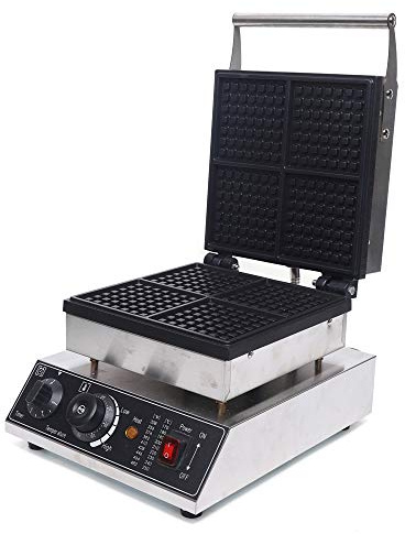 Våffeljärn våffelmaskin rostfritt stål våffelbakplåtstillverkare multifunktionell enhet våffeljärn non-stick beläggning elektrisk non-stick pannkaksmaskin 1750W