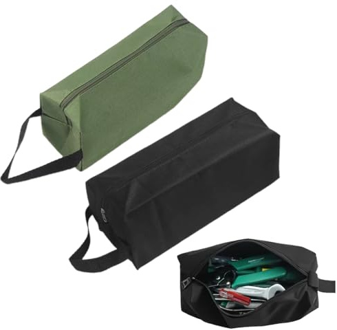 Étui de Stockage, 2 Pièces, Sac Pochette à Outils Sac Conteneur à Outils Oxford Tissu Accessoire, pour l'organisation des outils, pour Meuleuse Électrique Perceuse Électricien, Sacs à outils