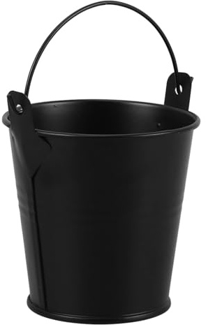 DIYEAH Secchio per Olio per Barbecue in Ferro Nero 7,7x7,5x5,6 Cm per Griglia da Esterno, Raccoglitore di Grasso Compatto e Riutilizzabile, Accessorio Multifunzionale per Barbecue all’Aperto