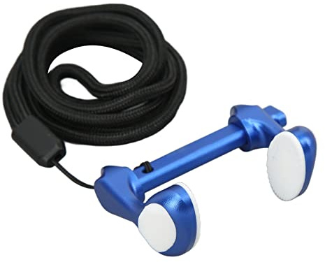 Phefop Tappo Nasale da Sub con Cordino, Regolabile, in Lega di Alluminio, Antiscivolo e Antiruggine, Ideale per Apnea, Snorkeling e Nuoto in Piscina. Adatto a Tutti Gli Adulti. (Blue)