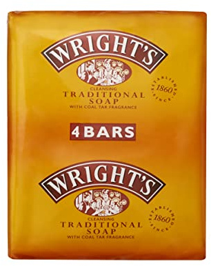 Wrights Traditional Soap with Coal Tar Fragrance 125g pack of 4