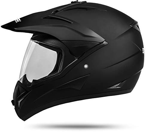 ATO Moto 801 GS War Matt Größe: L 59-60cm Enduro Helm mit Visier für Quad ATV Motocross Motorradhelm ECE 2205