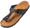 Palado Zehentrenner Damen Kos Matt – gefertigt in Spanien – weiche Veloursleder-Decksohle – mattes Obermaterial für dezente Eleganz Schwarz UK7 - EU40