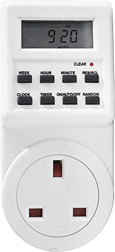 Netagon Electric Appliance Plug-in Programmable Digital Timer Socket Plug (24 Hours, 7 Day, LCD Display) (Pack of 1)