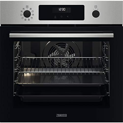 Zanussi ZOPKX6X2 Forno multifunzione con pulizia pirolitica, 9 funzioni con cavità XXL, orologio elettronico + comandi a squamottare, anti-impronte, inox, classe A+, 72 litri