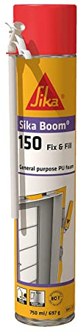 Sika - Sika Boom-150 Fix & Fill, Giallo chiaro - Schiuma autoespandente poliuretanica - Universale - Multiuso - Per interno ed esterno - Bomb 750ml