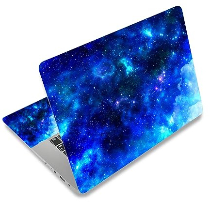 Laptop-klistermärken dekal, 12 13 14 15 15,6 tum Netbook laptopskal klistermärke återanvändbart skyddsfodral för Toshiba Hp Samsung Dell Apple Acer Leonovo Sony Asus laptop notebook (blå galax)