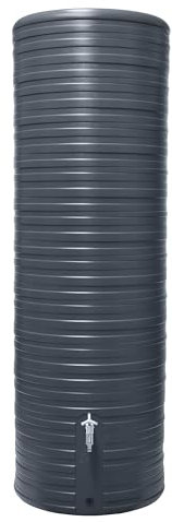 GARANTIA Nordic Regentonne 500 Liter Graphite Grey - Regentonne, Wassertank, Regenfass, Regenwassertonne, Wasserbehälter, Regenwassertank, Wasserfass, Wassertonne, Wassertonnen für Garten