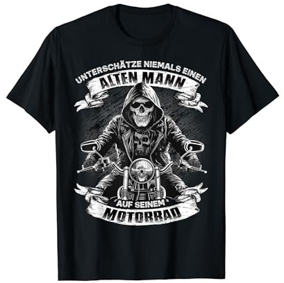Unterschätze niemals einen alten Mann auf seinem Motorrad T-Shirt