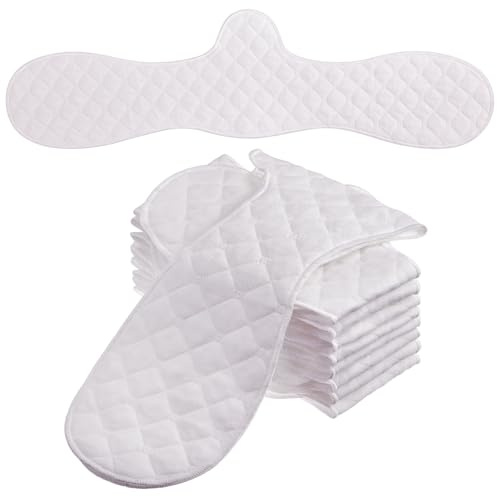 Boyiee 9 Pezzi Cuscinetti Antisudore per Reggiseno in Cotone Fodera per Reggiseno Pad Assorbi Sudore Sottoseno per Donna(Bianco, Taglia L)