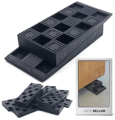 Abstandshalter Kunststoff für Fußböden, Fenstern und Türen - Keile Kunststoff für effektive Montage - Laminat Abstandshalter, bruchfest, verbindbar, in drei Größen 150x43x20mm (50 Stück)